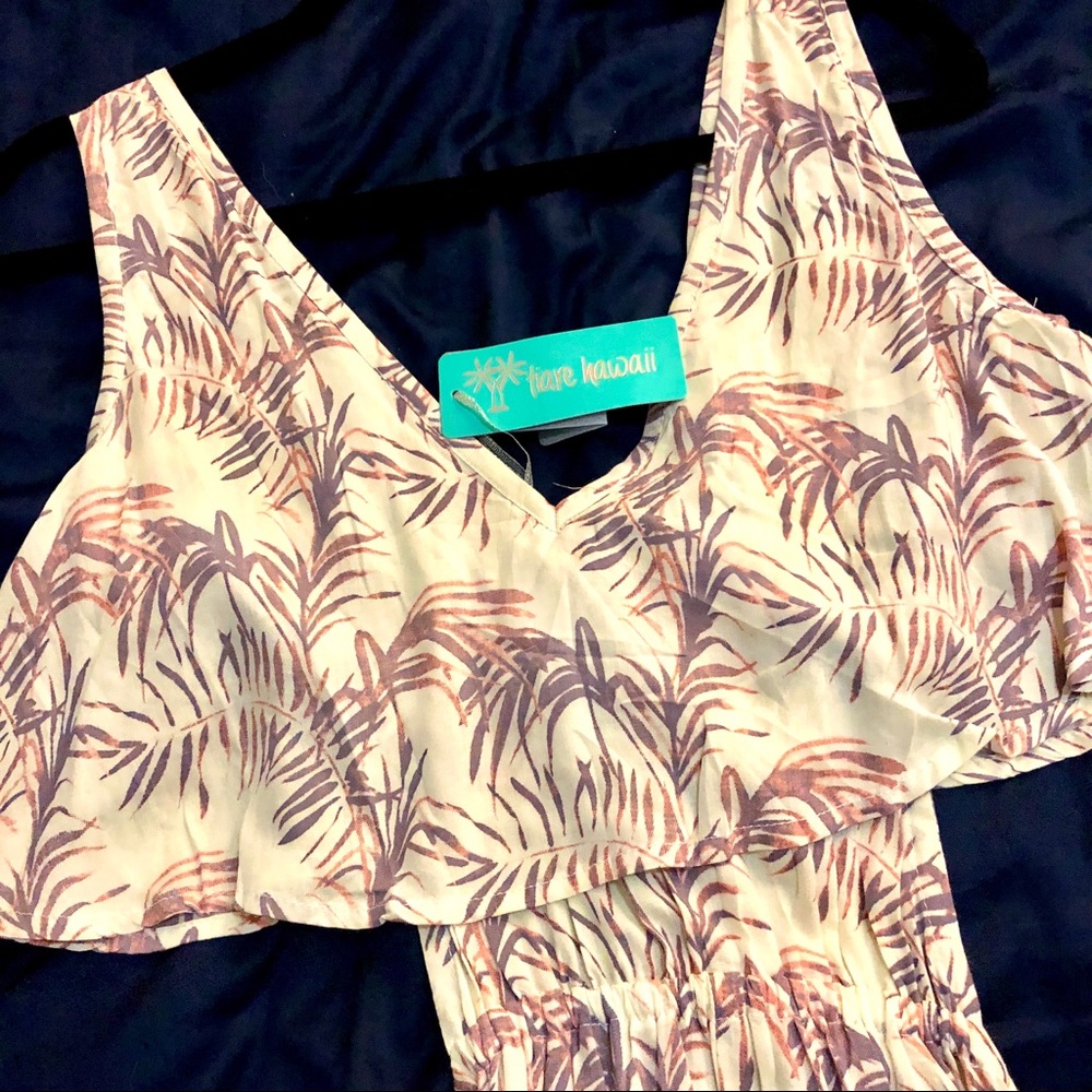 Tiare Hawaii Desert Island Dress -color Palm Cream